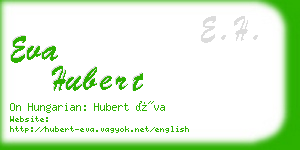 eva hubert business card